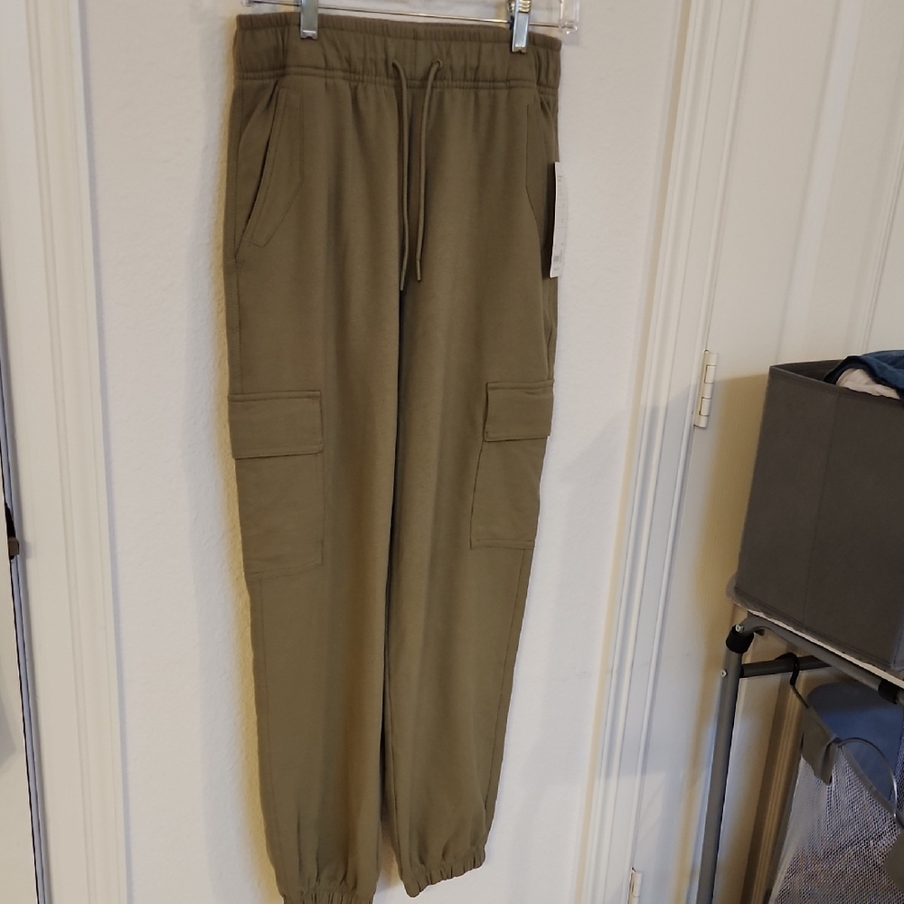 Athleta Sage Green Cargo Jogger Pants